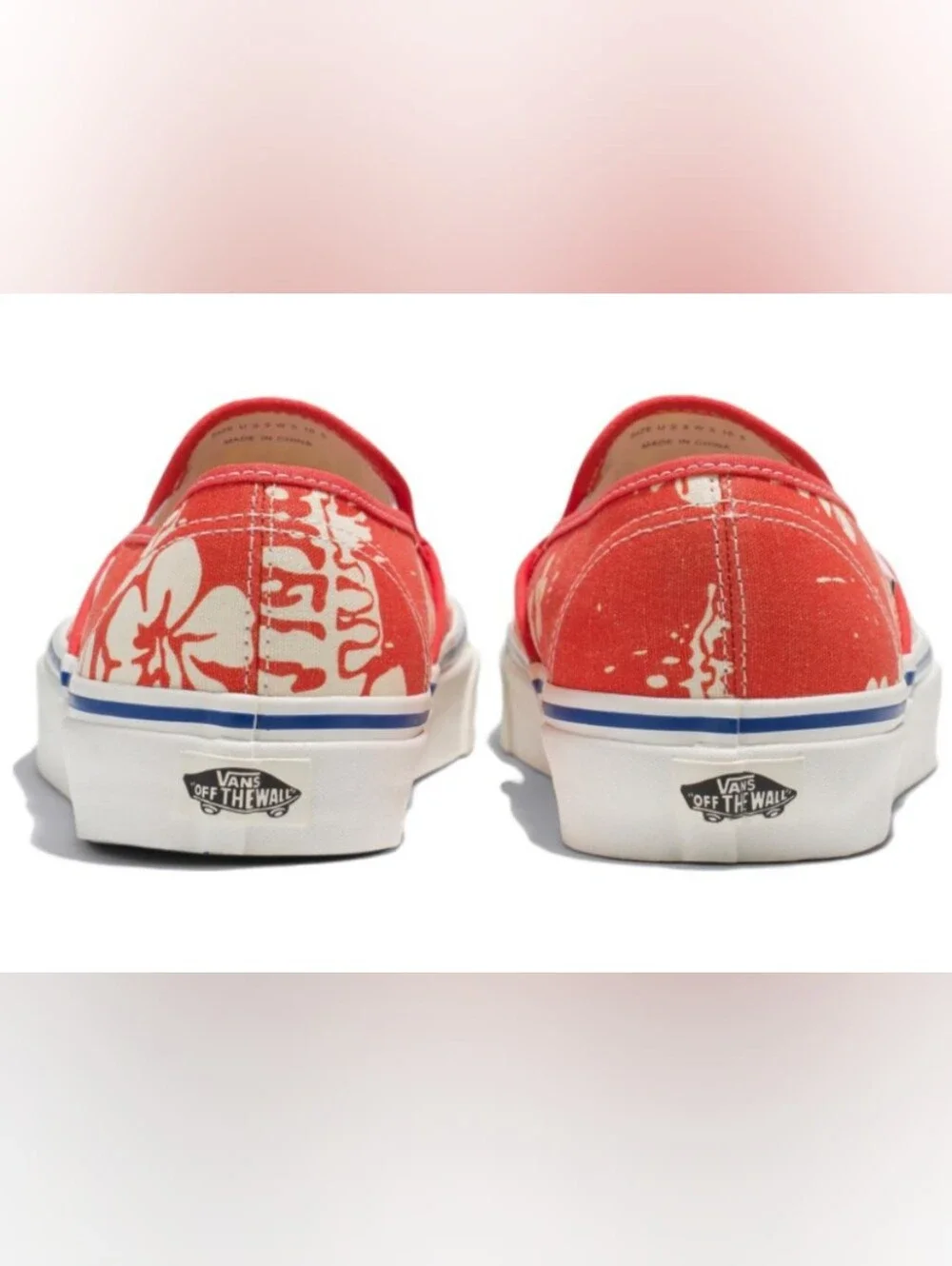 Vans-Slip-On 48 Deck DX 'OG Floral Orange'  Slip-On Sneakers Men's Size 12